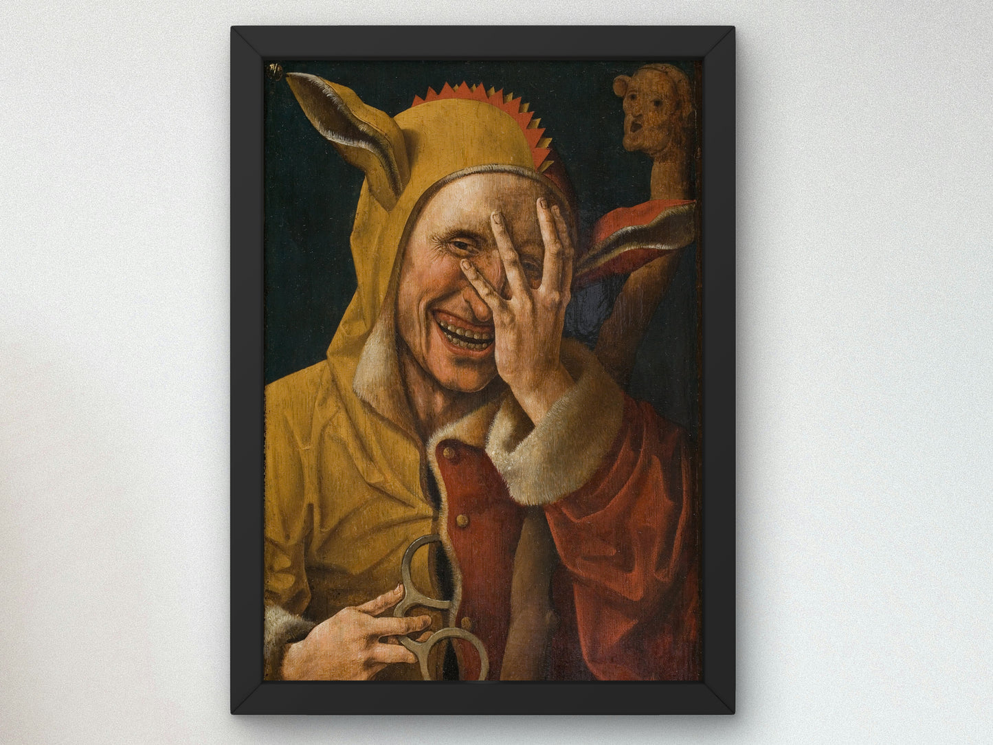 Laughing Fool by Jacob Cornelisz van Oostsanen 1500, Wall Art Print, Fine Art Reproduction, Museum Quality Decor, Poster