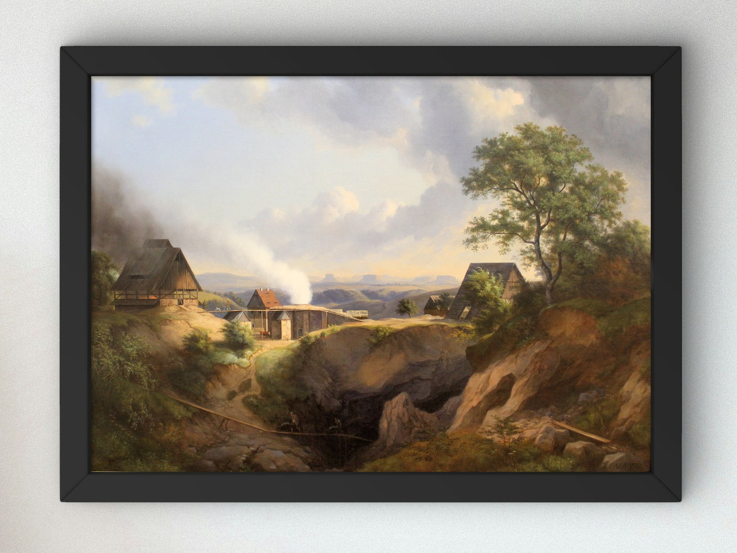 Landscape at Maxen by Ernst Ferdinand Oehme 1825, Wall Art Print, Fine Art Reproduction, Museum Quality Decor, Poster