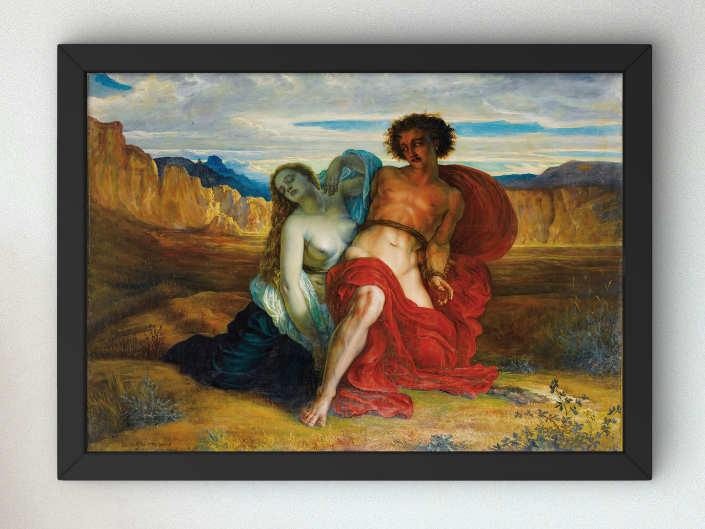 The Torture of Mezence by Louis Janmot 1865, Wall Art Print, Fine Art Reproduction, Museum Quality Decor, Poster