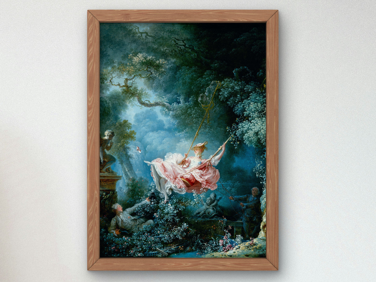 The Swing by Jean Honoré Fragonard 1767, Wall Art Print, Fine Art Reproduction, Museum Quality Decor, Poster