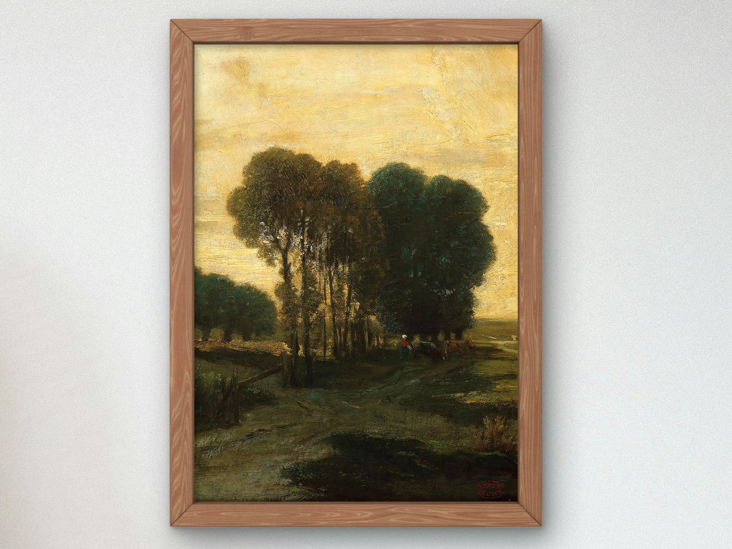 A Clump of Trees by Constant Troyon 1860, Wall Art Print, Fine Art Reproduction, Museum Quality Decor, Poster