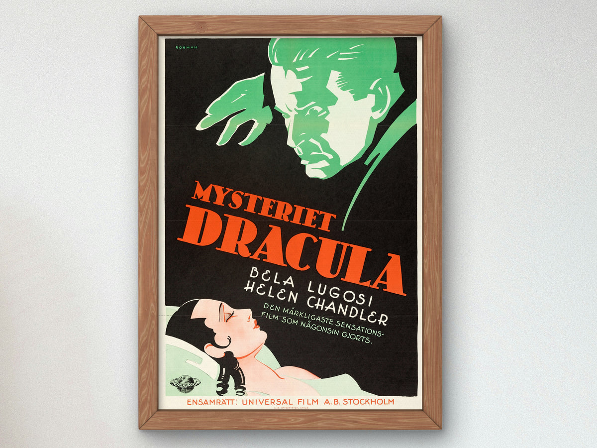 Dracula by Eric Rohman 1931, Wall Art Print, Fine Art Reproduction, Museum Quality Decor, Poster
