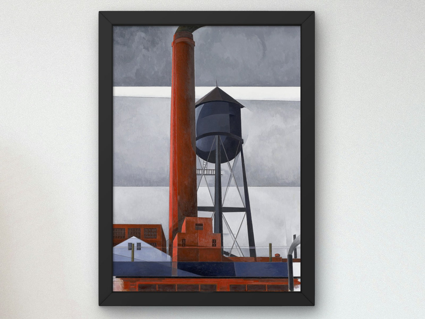 Chimney and Water Tower by Charles Demuth 1931, Wall Art Print, Fine Art Reproduction, Museum Quality Decor, Poster