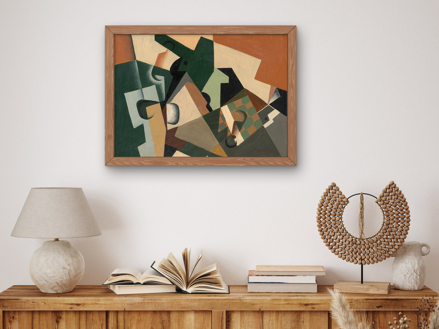 Glass and Checkerboard by Juan Gris, Wall Art Print, Fine Art Reproduction, Museum Quality Decor, Poster