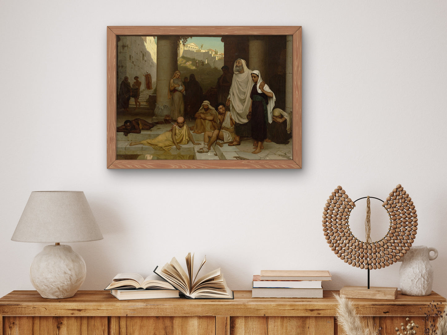The Blind Man at the Pool of Siloam by Edmund Blair Leighton 1879, Wall Art Print, Fine Art Reproduction, Museum Quality Decor, Poster