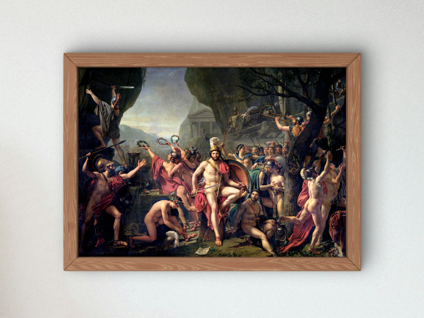 Leonidas at Thermopylae by Jacques Louis David 1814, Wall Art Print, Fine Art Reproduction, Museum Quality Decor, Poster