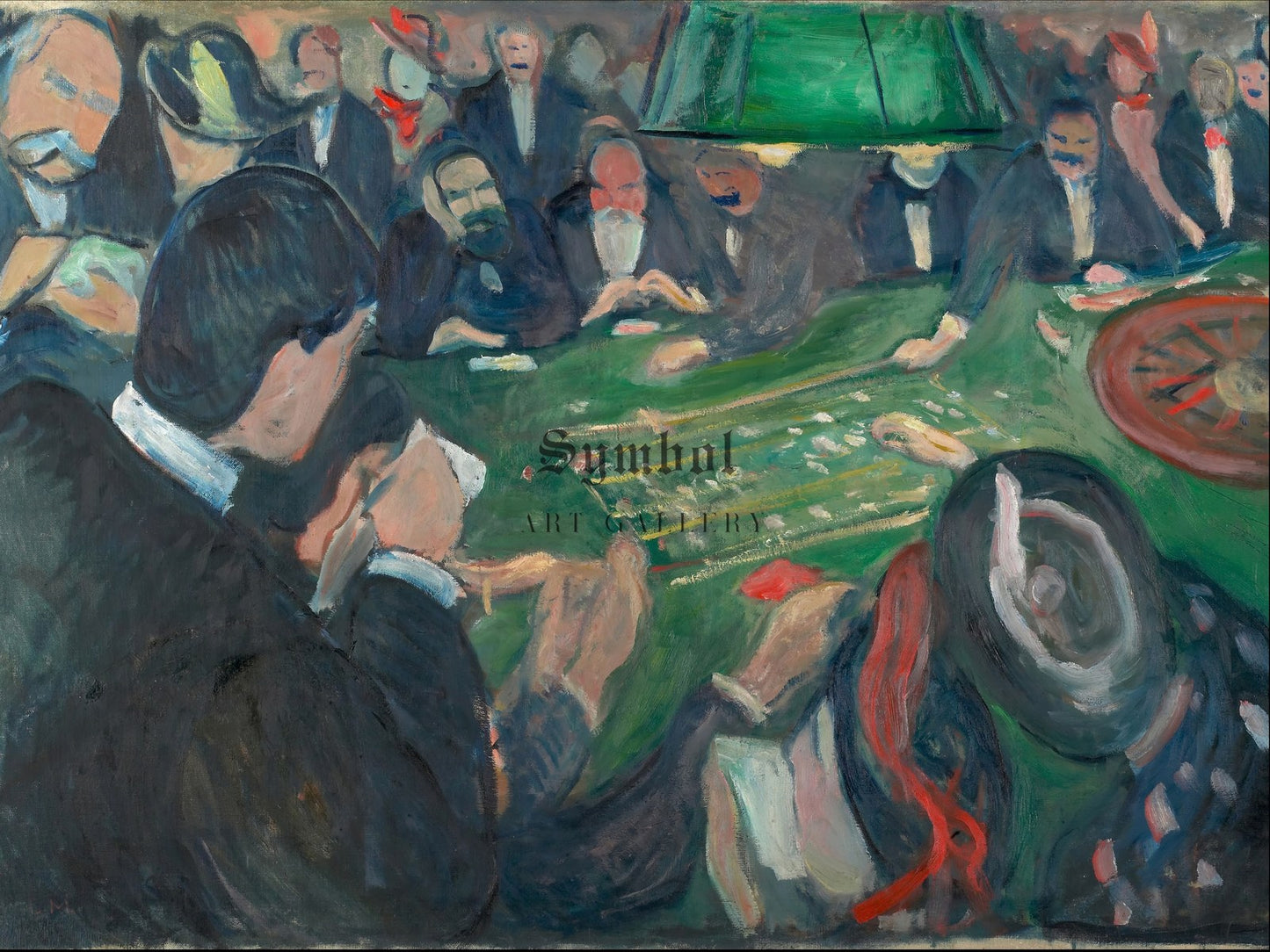 At the Roulette Table in Monte Carlo by Edvard Munch 1892, Wall Art Print, Fine Art Reproduction, Museum Quality Decor, Poster