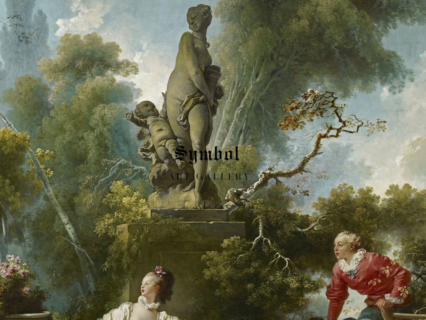 The Progress of Love: The Meeting by Jean Honoré Fragonard 1771, Wall Art Print, Fine Art Reproduction, Museum Quality Decor, Poster