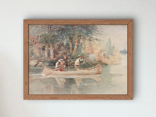 Caught Napping by Charles Marion Russell 1898, Wall Art Print, Fine Art Reproduction, Museum Quality Decor, Poster