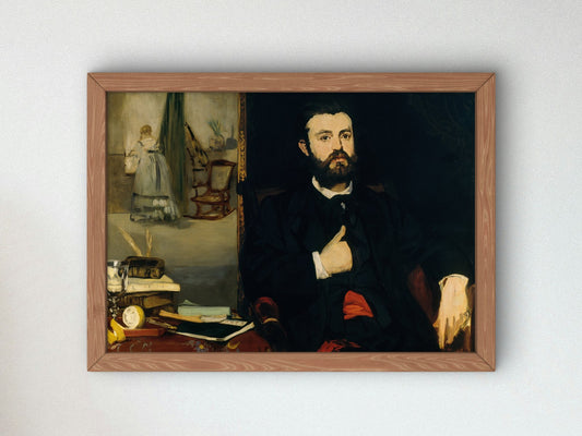 Portrait of the Poet Zacharie Astruc by Édouard Manet 1866, Wall Art Print, Fine Art Reproduction, Museum Quality Decor, Poster