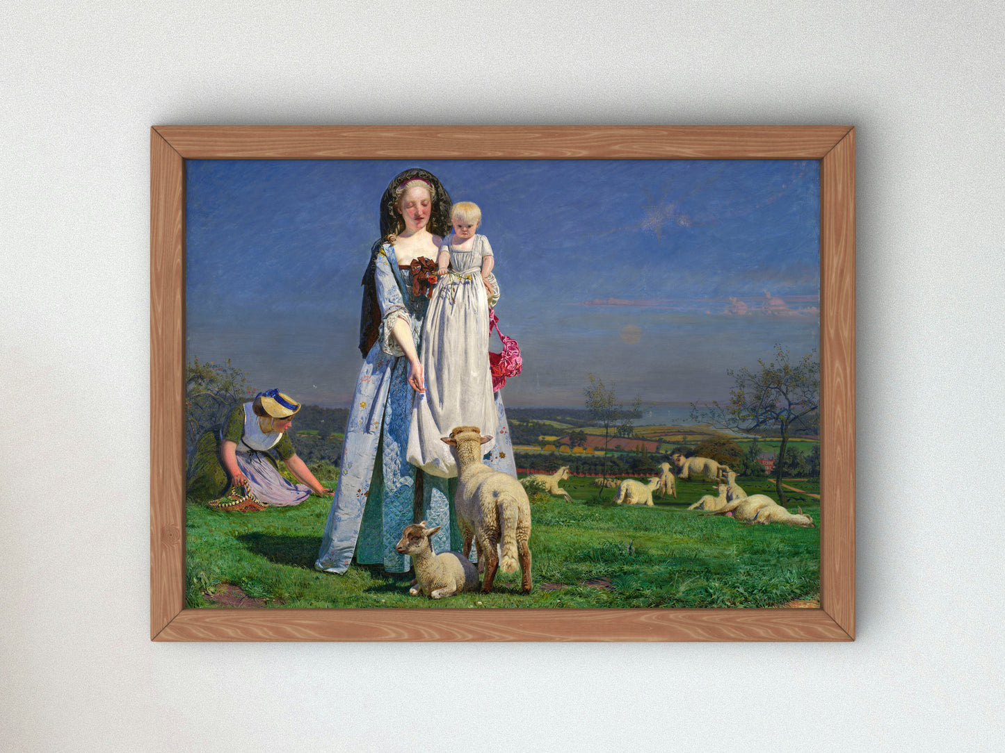 Pretty Baa Lambs by Ford Madox Brown 1851, Wall Art Print, Fine Art Reproduction, Museum Quality Decor, Poster