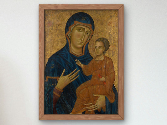 Madonna and Child by Berlinghiero 1230, Wall Art Print, Fine Art Reproduction, Museum Quality Decor, Poster