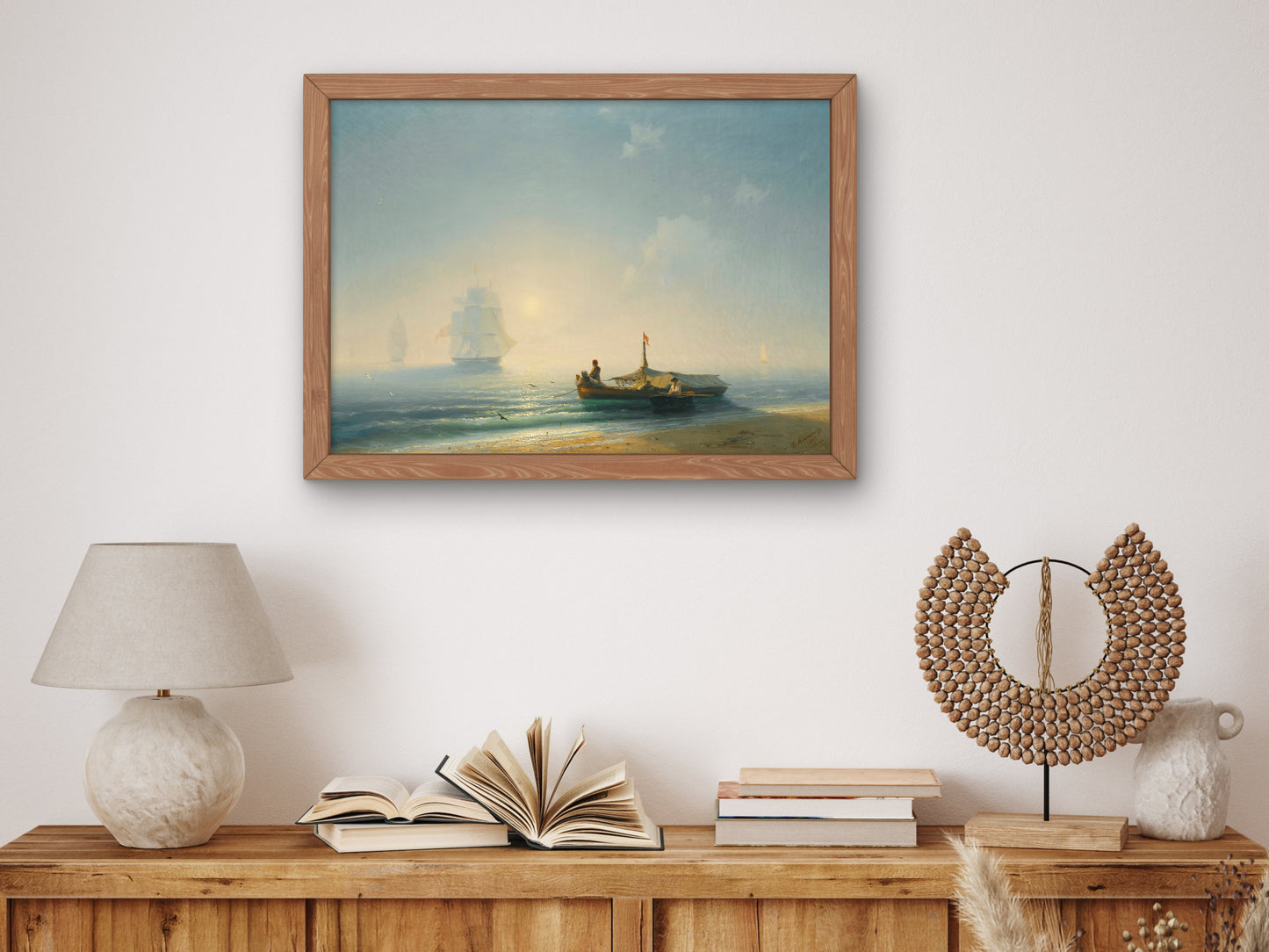 Fishermen at Dawn, Naples by Ivan Konstantinovich Aivazovsky 1843, Wall Art Print, Fine Art Reproduction, Museum Quality Decor, Poster
