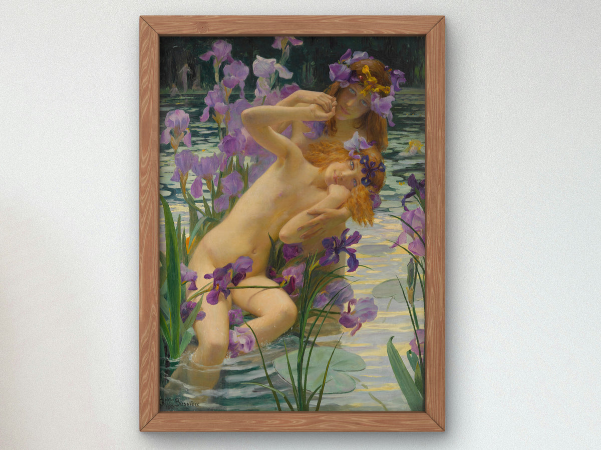 The Irises by Gaston Bussière 1897, Wall Art Print, Fine Art Reproduction, Museum Quality Decor, Poster