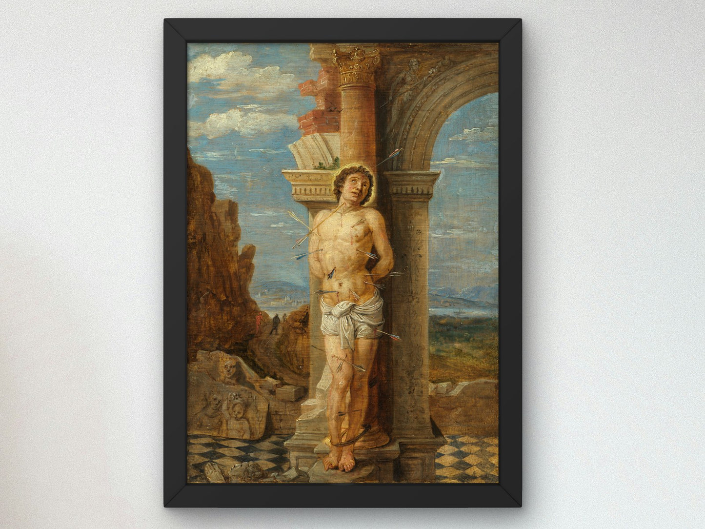 Saint Sebastian by David Teniers the Younger 1653, Wall Art Print, Fine Art Reproduction, Museum Quality Decor, Poster