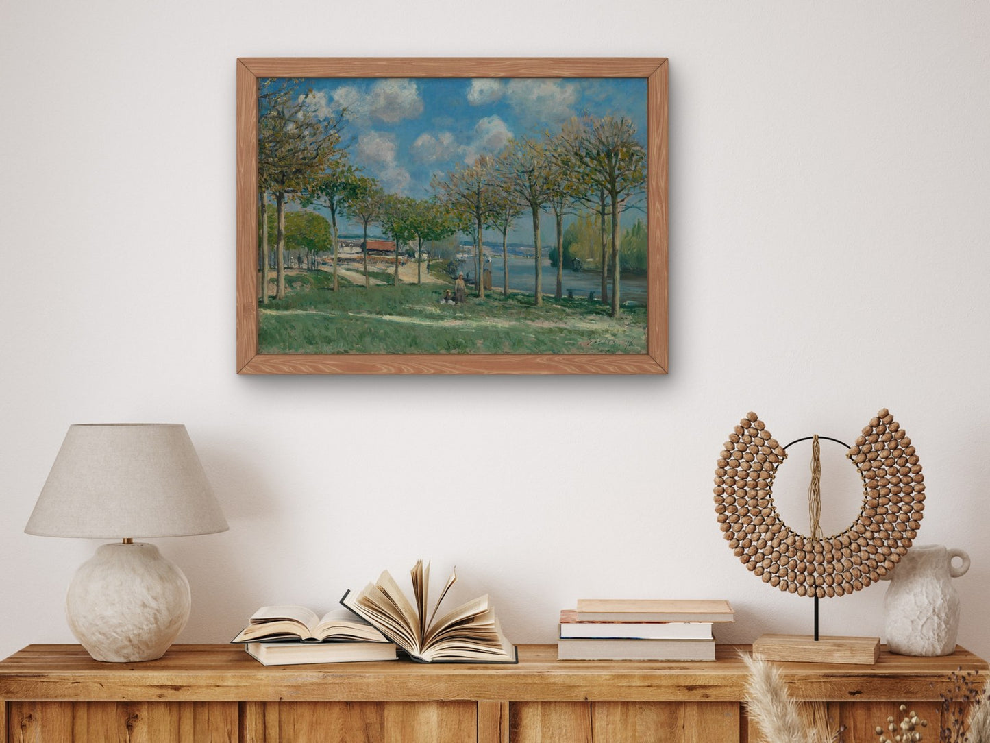 The Seine at Bougival by Alfred Sisley 1876, Wall Art Print, Fine Art Reproduction, Museum Quality Decor, Poster