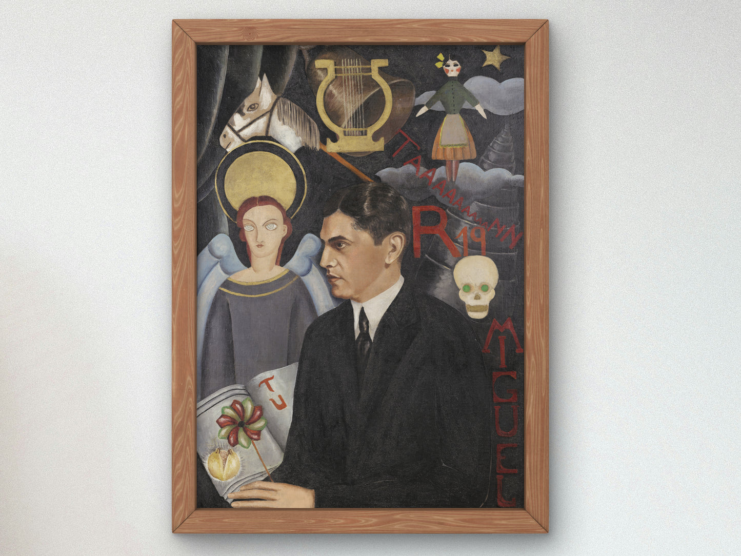 Portrait of Miguel N. Lira by Frida Kahlo 1927, Wall Art Print, Fine Art Reproduction, Museum Quality Decor, Poster