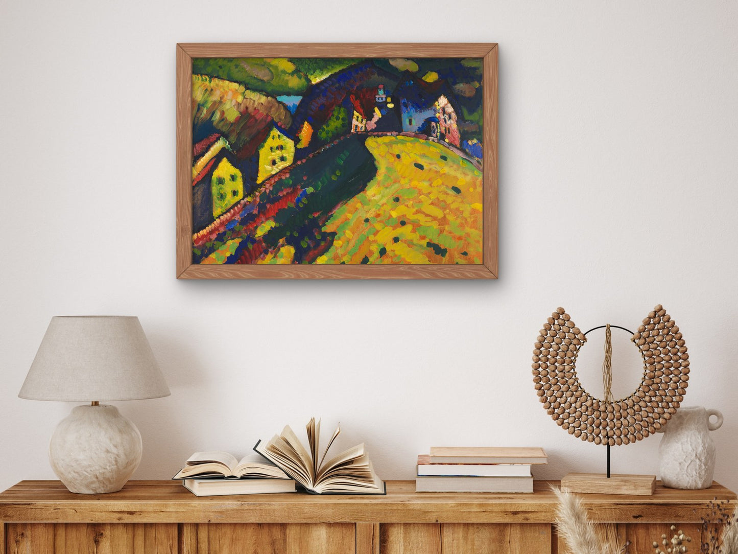Houses at Murnau by Vasily Kandinsky 1909, Wall Art Print, Fine Art Reproduction, Museum Quality Decor, Poster