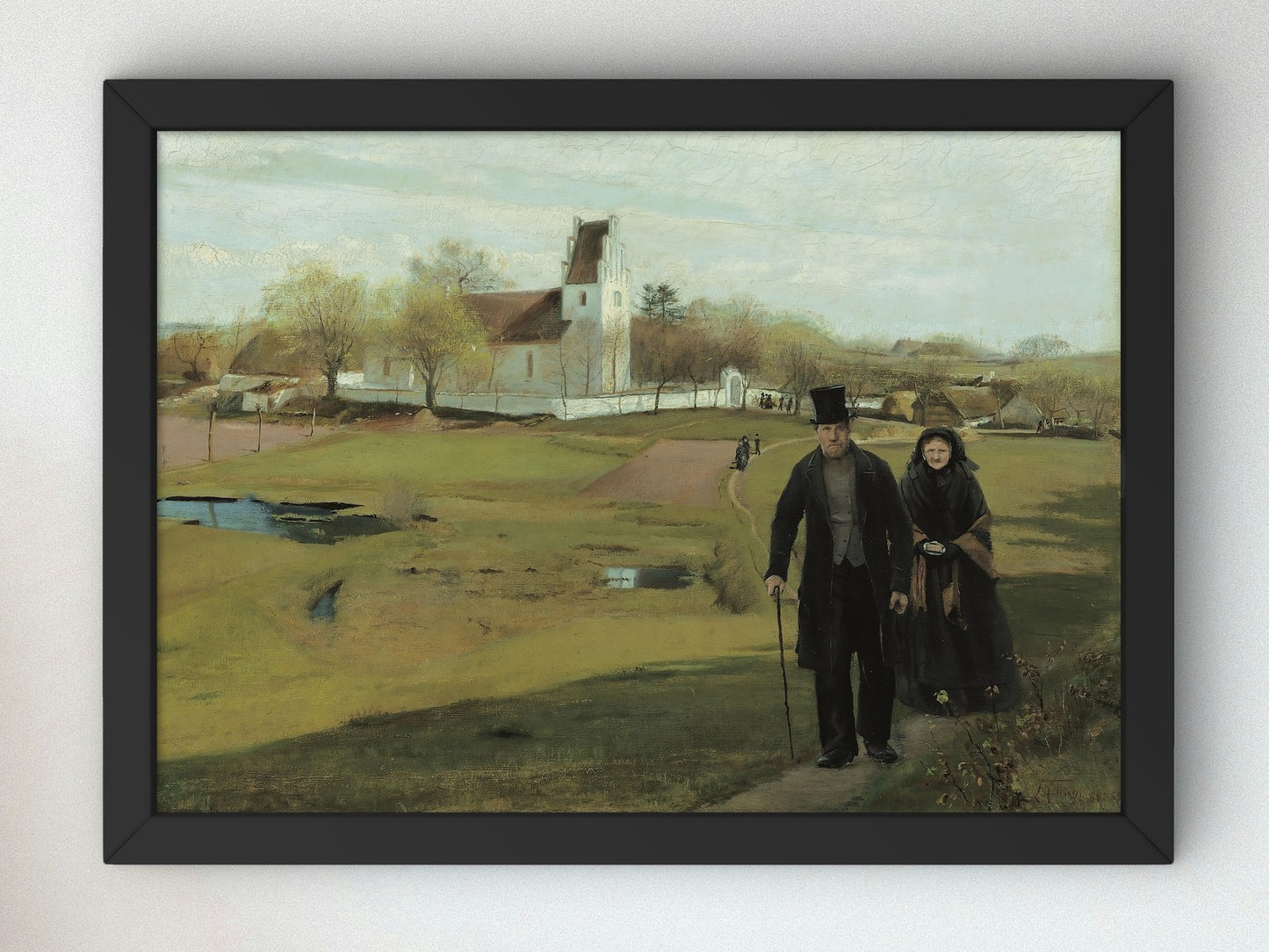 Mogenstrup Church by Laurits Andersen Ring 1888, Wall Art Print, Fine Art Reproduction, Museum Quality Decor, Poster