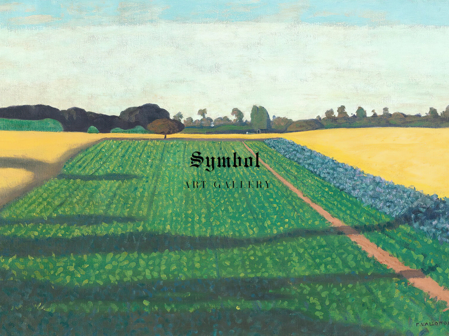 The Fields Plateau of Red Cross by Félix Vallotton 1914, Wall Art Print, Fine Art Reproduction, Museum Quality Decor, Poster