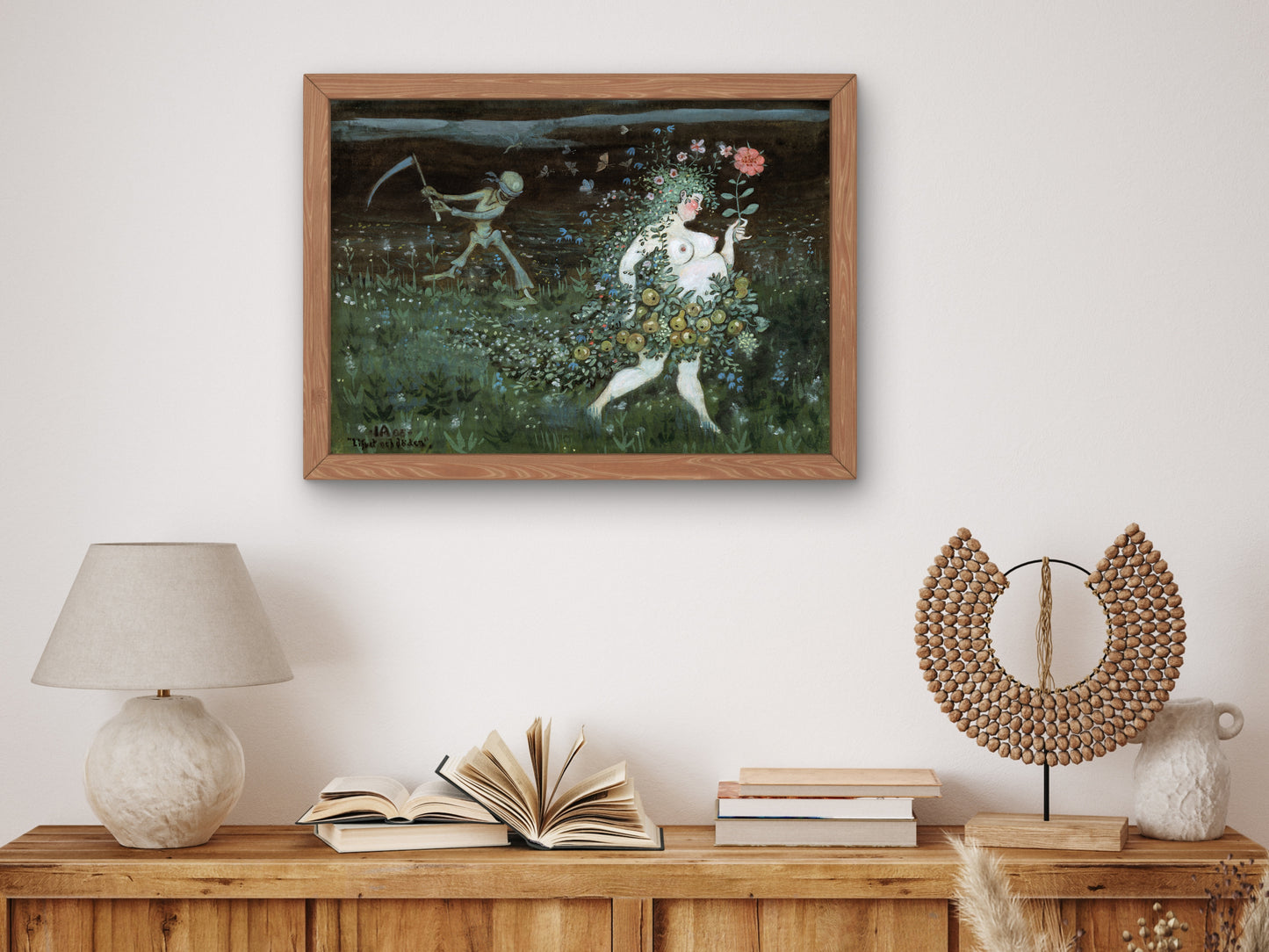 Life and Death by Ivar Arosenius 1905, Wall Art Print, Fine Art Reproduction, Museum Quality Decor, Poster