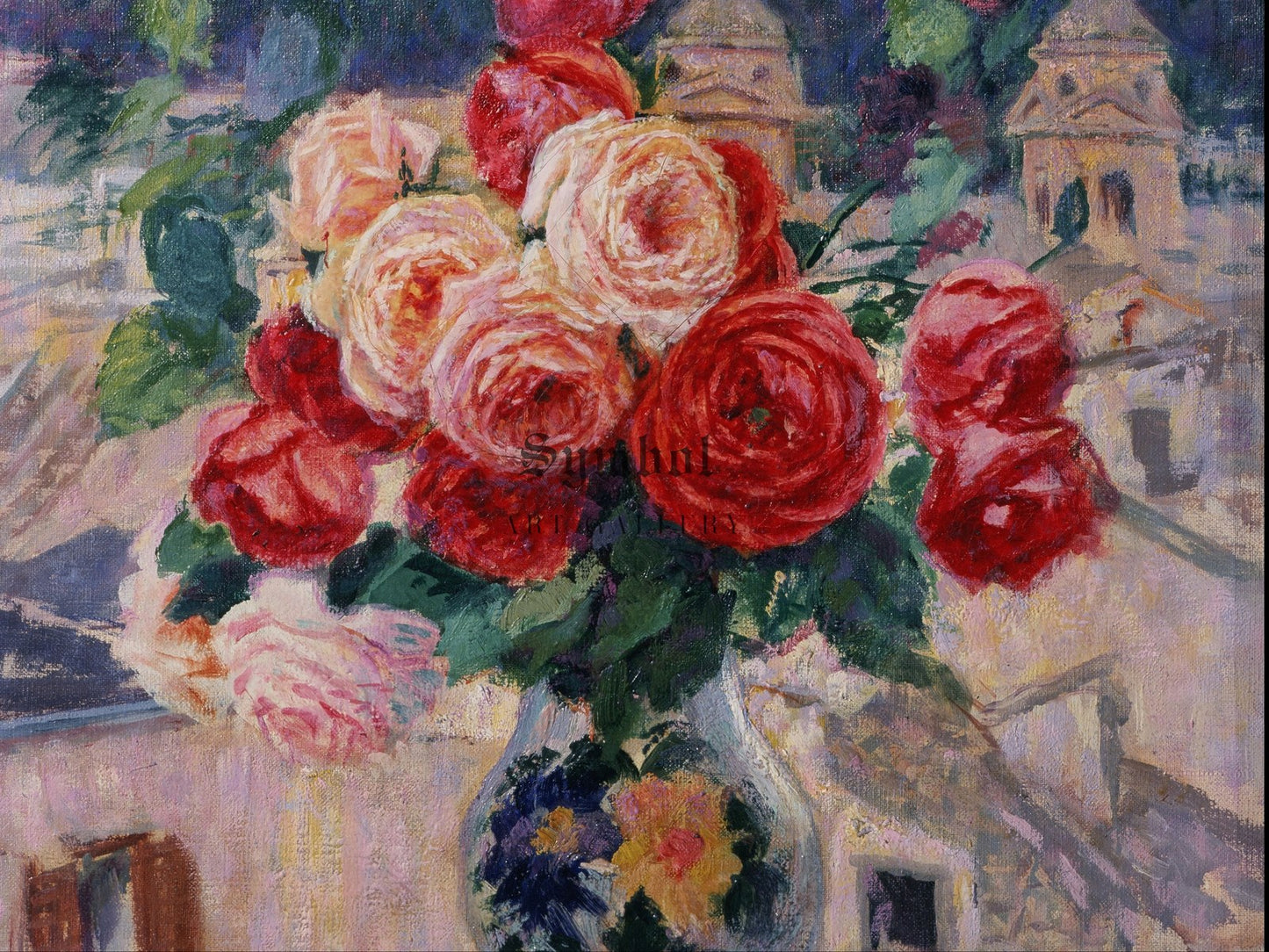 On the Windowsill by Enrico Lionne 1916, Wall Art Print, Fine Art Reproduction, Museum Quality Decor, Poster