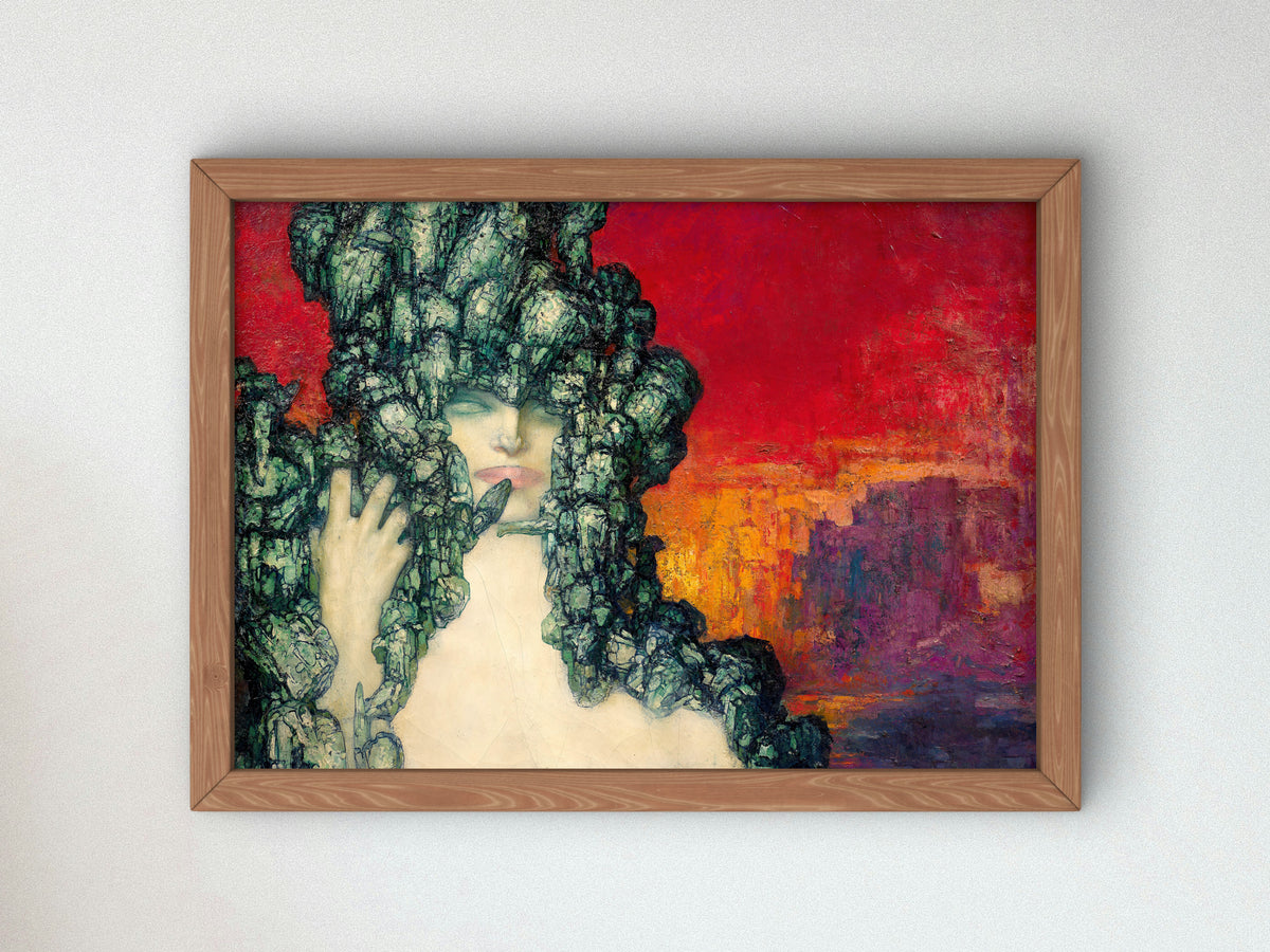 The Woman with Snakes by Pierre Amédée Marcel Béronneau, Wall Art Print, Fine Art Reproduction, Museum Quality Decor, Poster