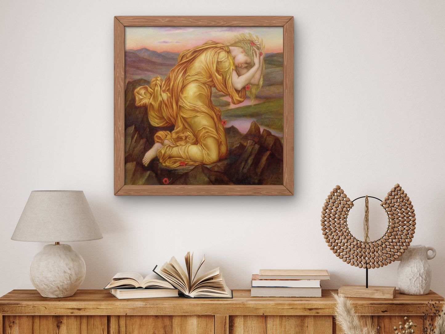 Demeter Mourning for Persephone by Evelyn De Morgan 1906, Wall Art Print, Fine Art Reproduction, Museum Quality Decor, Poster