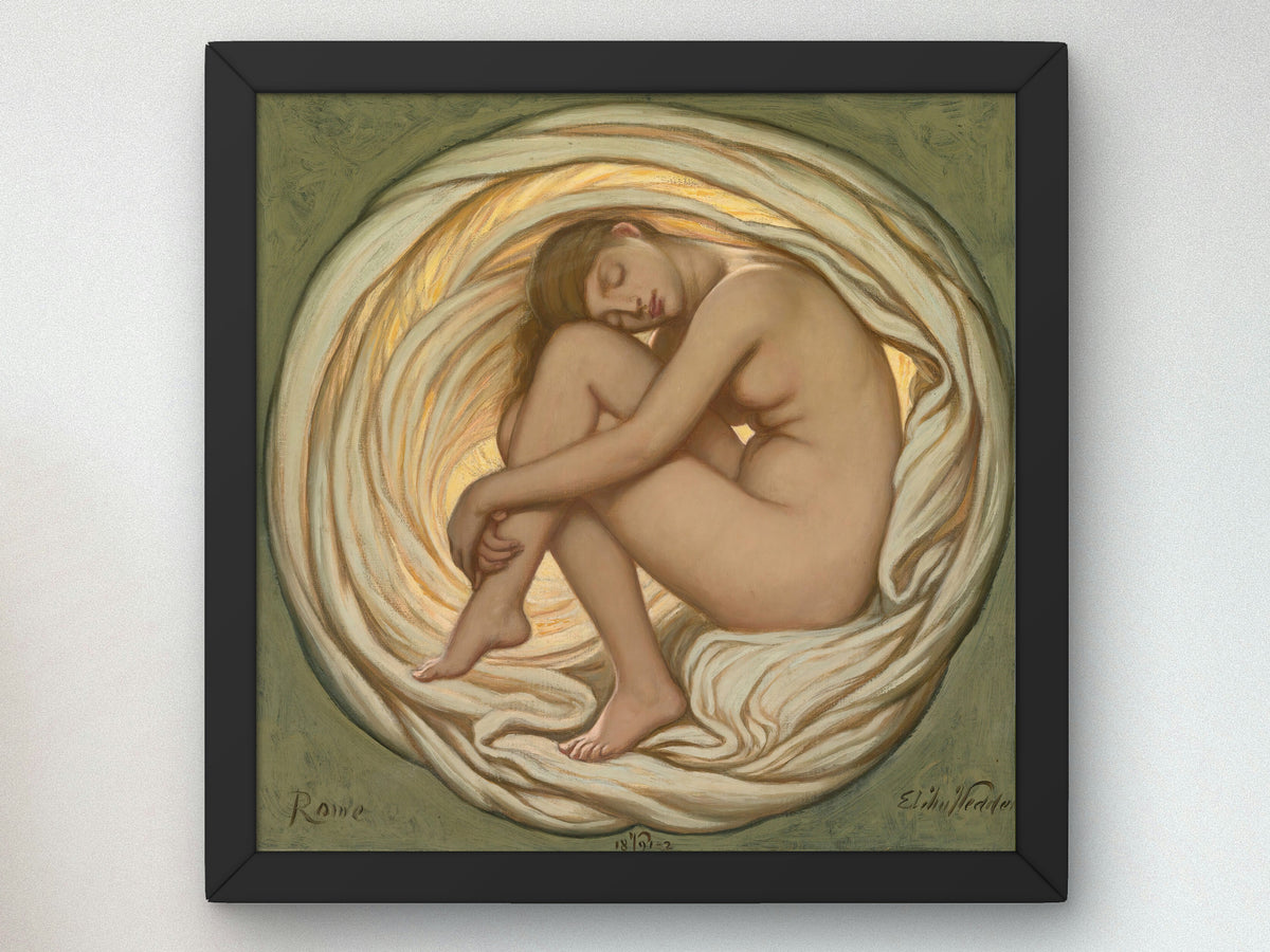 The Heart of the Rose by Elihu Vedder 1891, Wall Art Print, Fine Art Reproduction, Museum Quality Decor, Poster