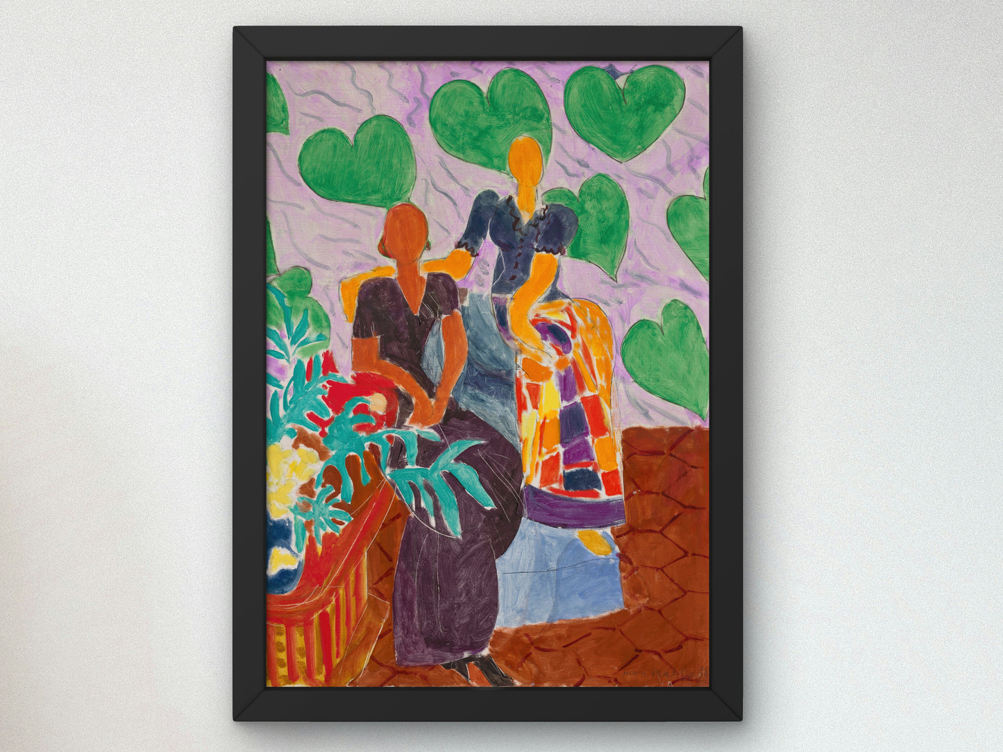 Black Dress and Purple Dress by Henri Matisse 1938, Wall Art Print, Fine Art Reproduction, Museum Quality Decor, Poster