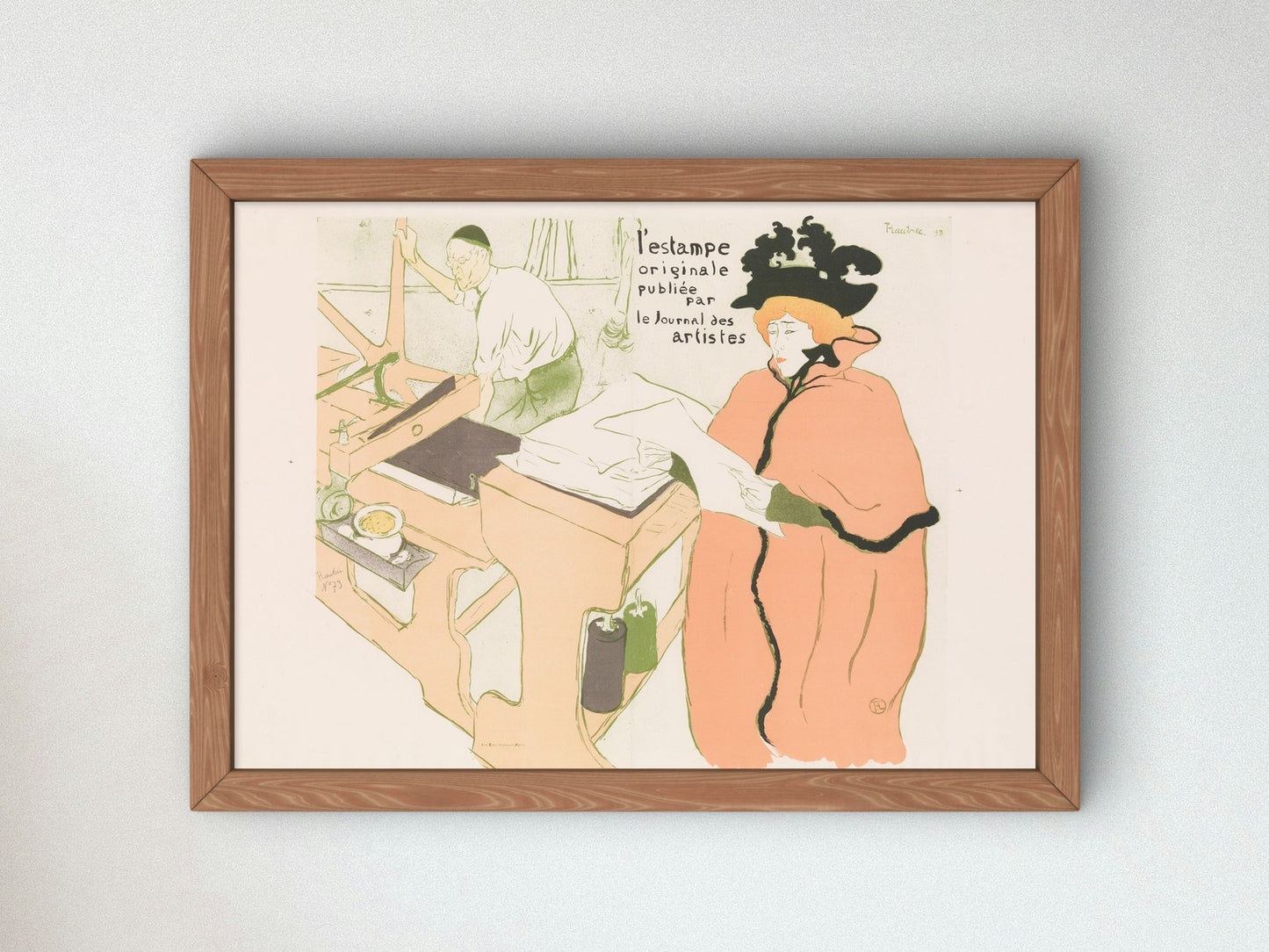 Cover for L'Estampe originale Album I by Henri de Toulouse Lautrec 1893, Wall Art Print, Fine Art Reproduction, Museum Quality Decor, Poster