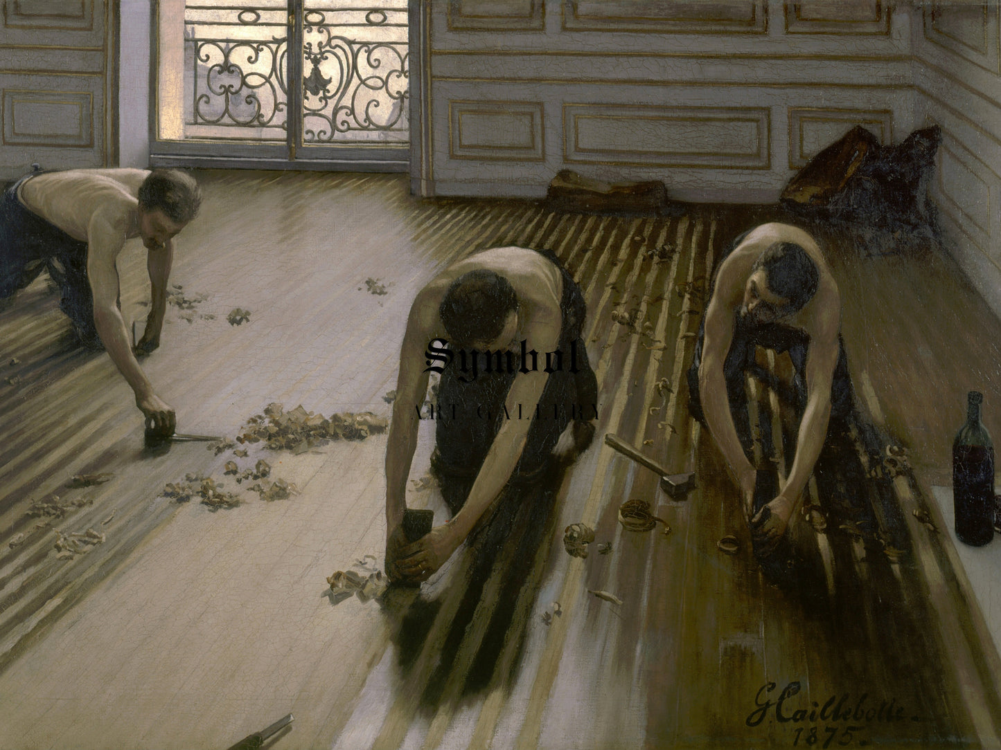 The Floor Planers by Gustave Caillebotte 1875, Wall Art Print, Fine Art Reproduction, Museum Quality Decor, Poster