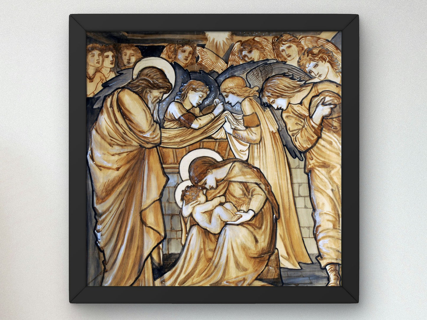 Design for The Nativity Stained Glass by Edward Burne Jones 1872, Wall Art Print, Fine Art Reproduction, Museum Quality Decor, Poster