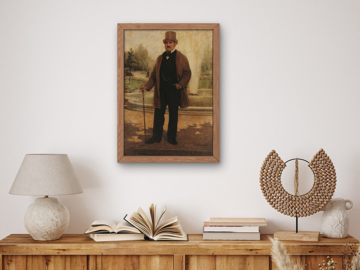 Portrait of Luigi Corti by Eleuterio Pagliano 1889, Wall Art Print, Fine Art Reproduction, Museum Quality Decor, Poster