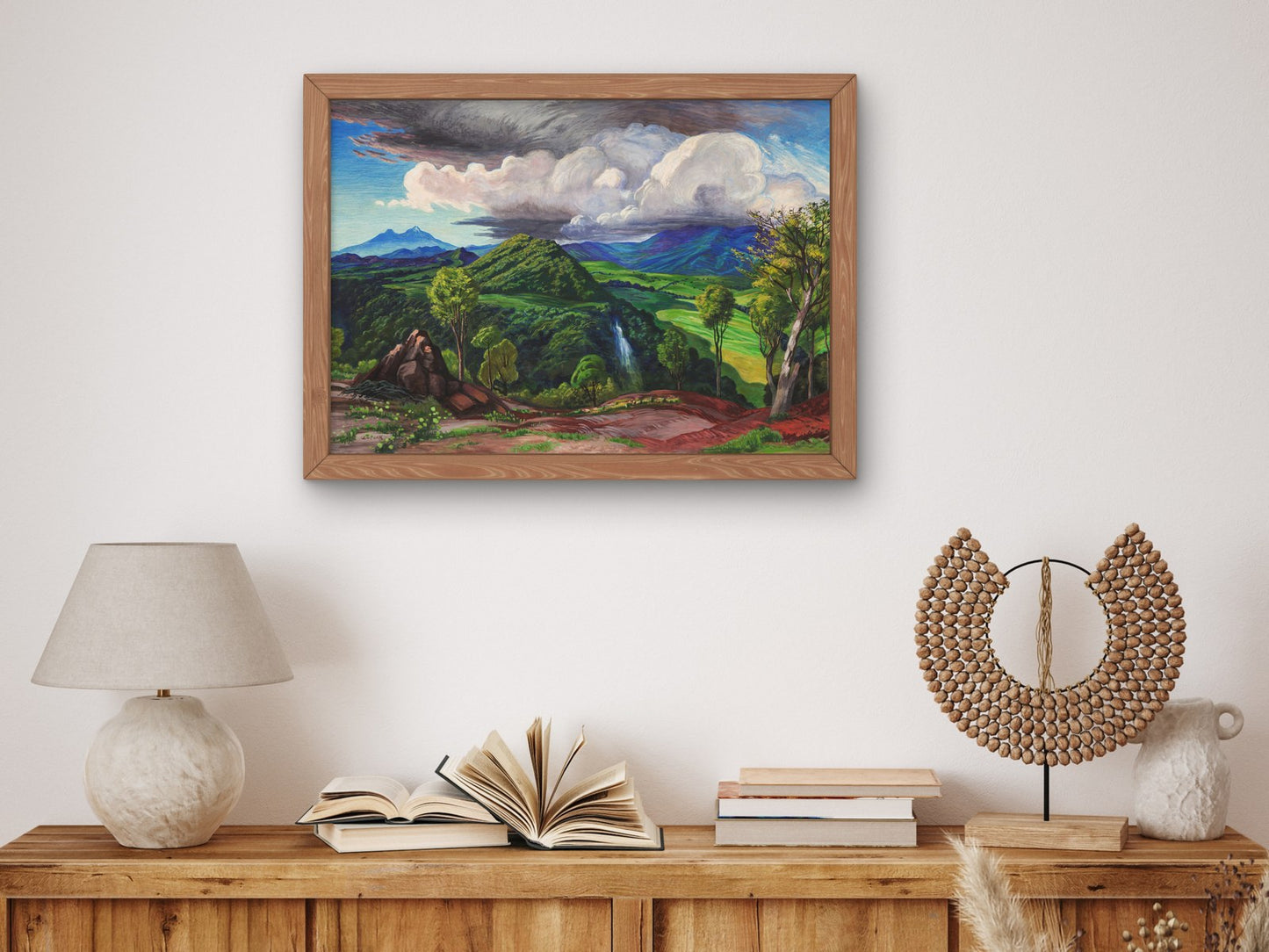 Pihuamo Valley by Dr. Atl 1952, Wall Art Print, Fine Art Reproduction, Museum Quality Decor, Poster