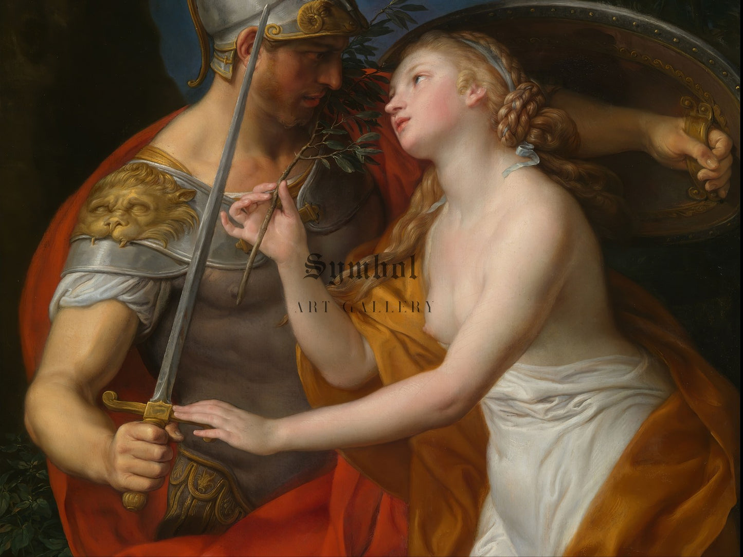 Allegory of Peace and War by Pompeo Girolamo Batoni 1776, Wall Art Print, Fine Art Reproduction, Museum Quality Decor, Poster