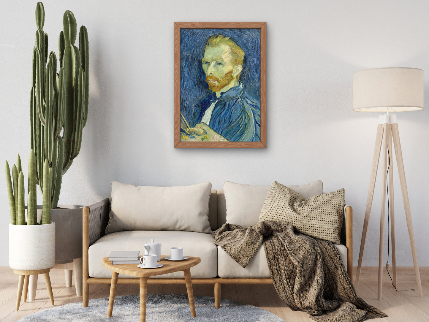 Self Portrait by Vincent van Gogh 1889, Wall Art Print, Fine Art Reproduction, Museum Quality Decor, Poster