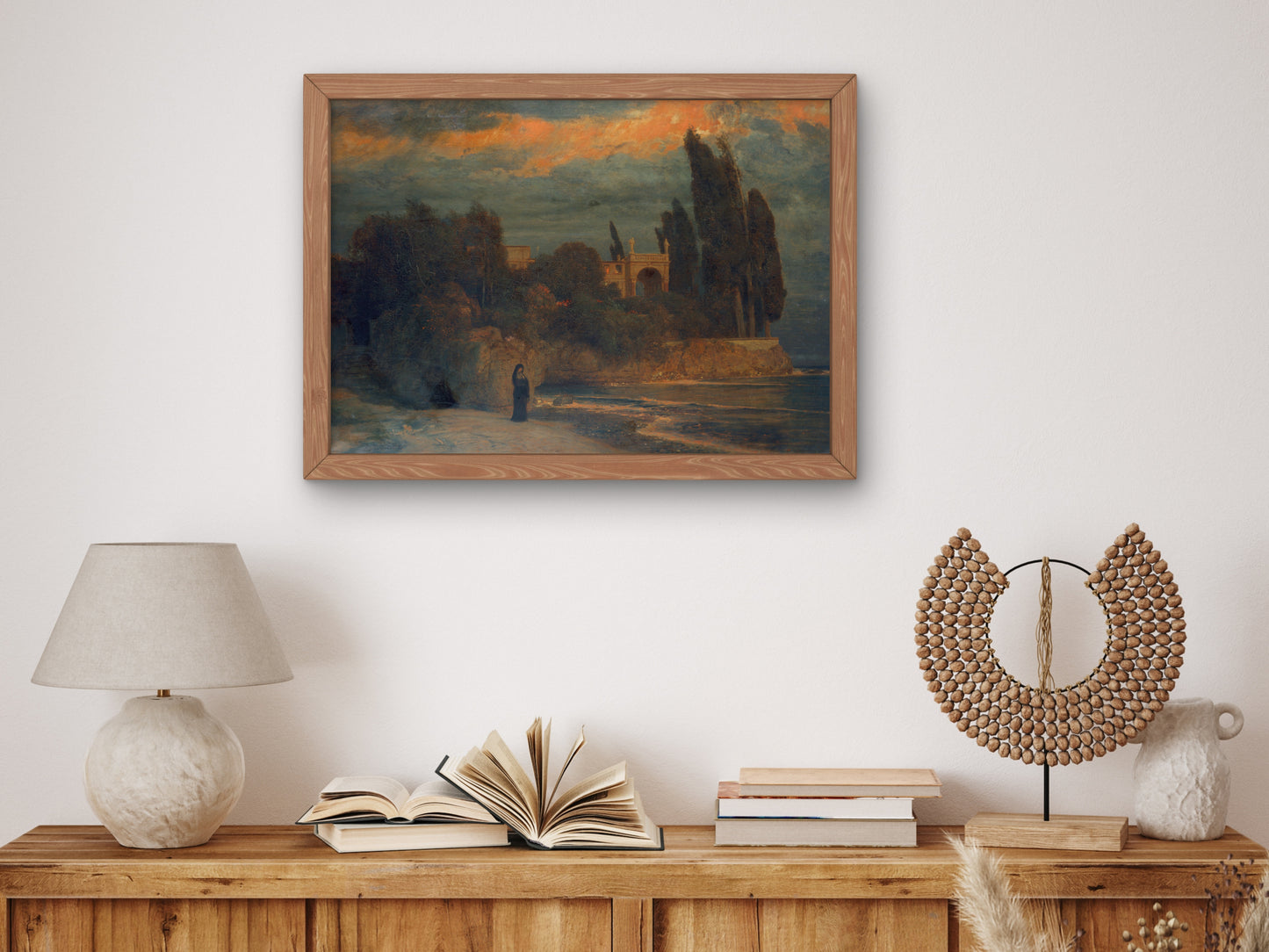 Villa by the Sea by Arnold Böcklin 1871, Wall Art Print, Fine Art Reproduction, Museum Quality Decor, Poster