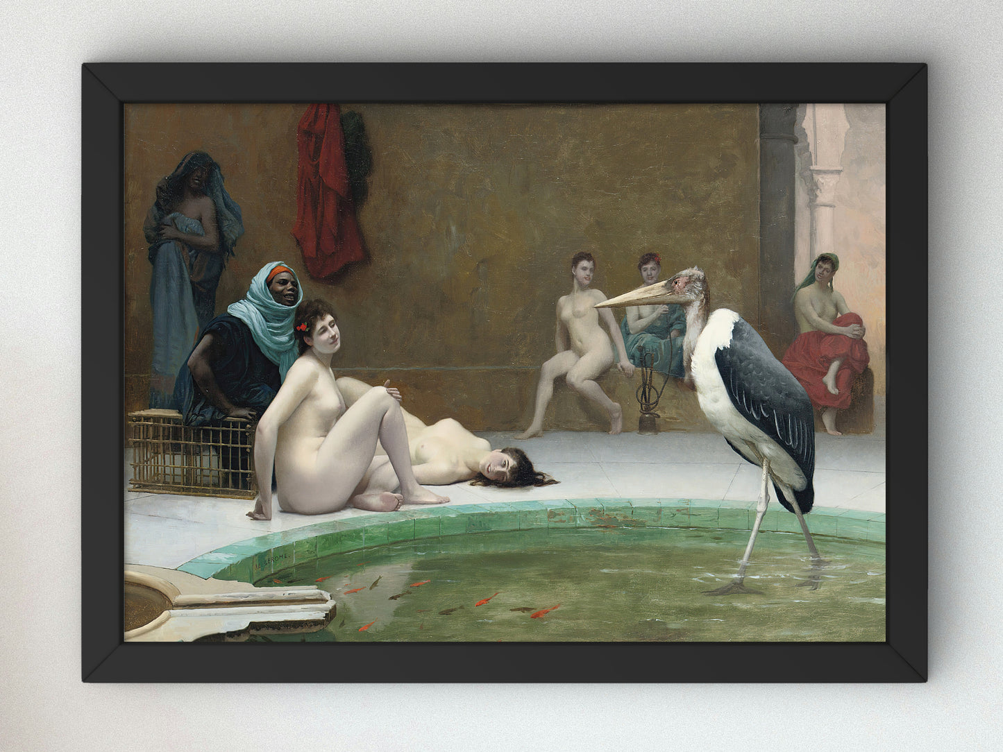 The Marabout in the Harem Bath by Jean Léon Gérôme, Wall Art Print, Fine Art Reproduction, Museum Quality Decor, Poster