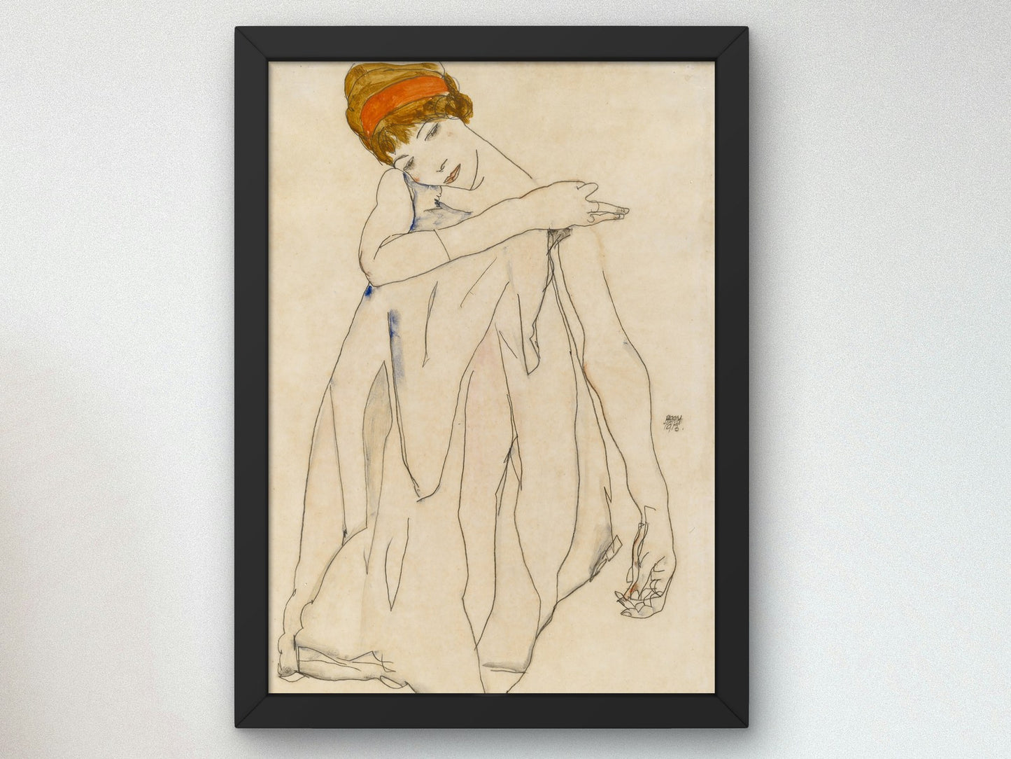 Die Tanzerin by Egon Schiele 1913, Wall Art Print, Fine Art Reproduction, Museum Quality Decor, Poster