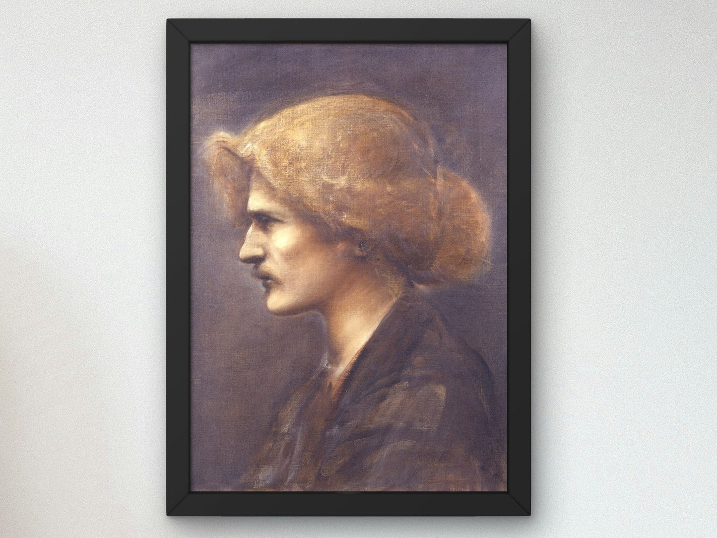 Portrait of Ignacy Jan Paderewski by Edward Burne Jones 1890, Wall Art Print, Fine Art Reproduction, Museum Quality Decor, Poster