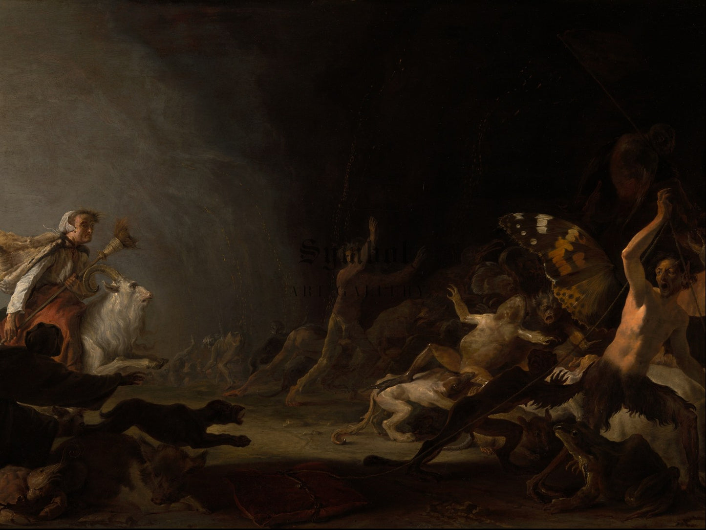 A Witches' Sabbath by Cornelis Saftleven 1650, Wall Art Print, Fine Art Reproduction, Museum Quality Decor, Poster