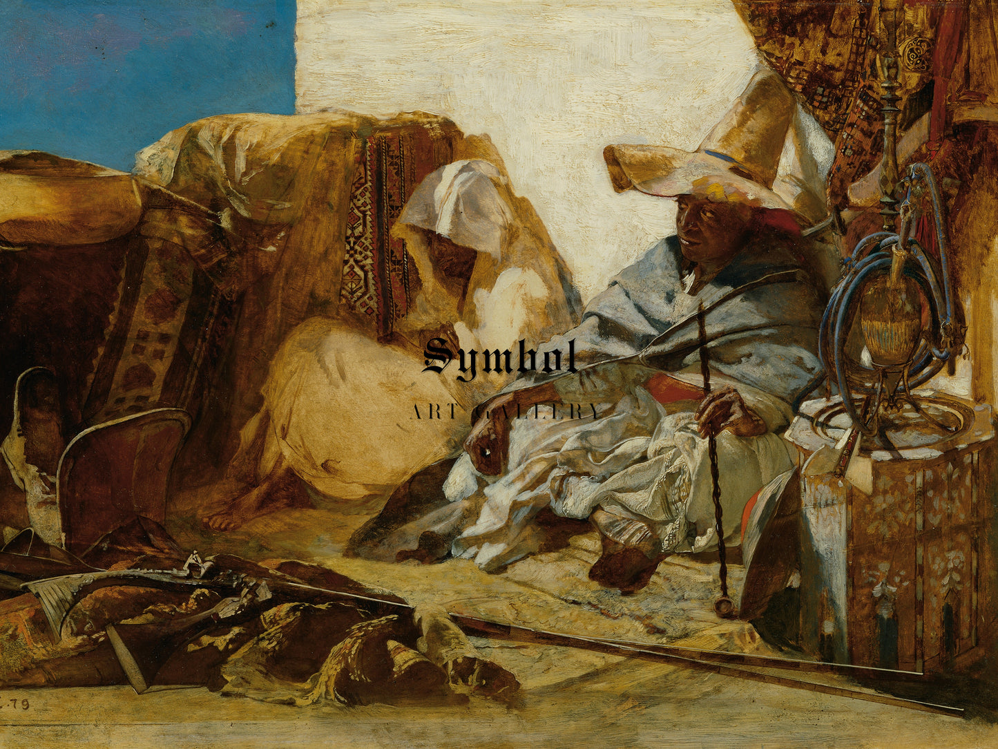 Oriental Carpet Dealer by Eduard Charlemont 1879, Wall Art Print, Fine Art Reproduction, Museum Quality Decor, Poster