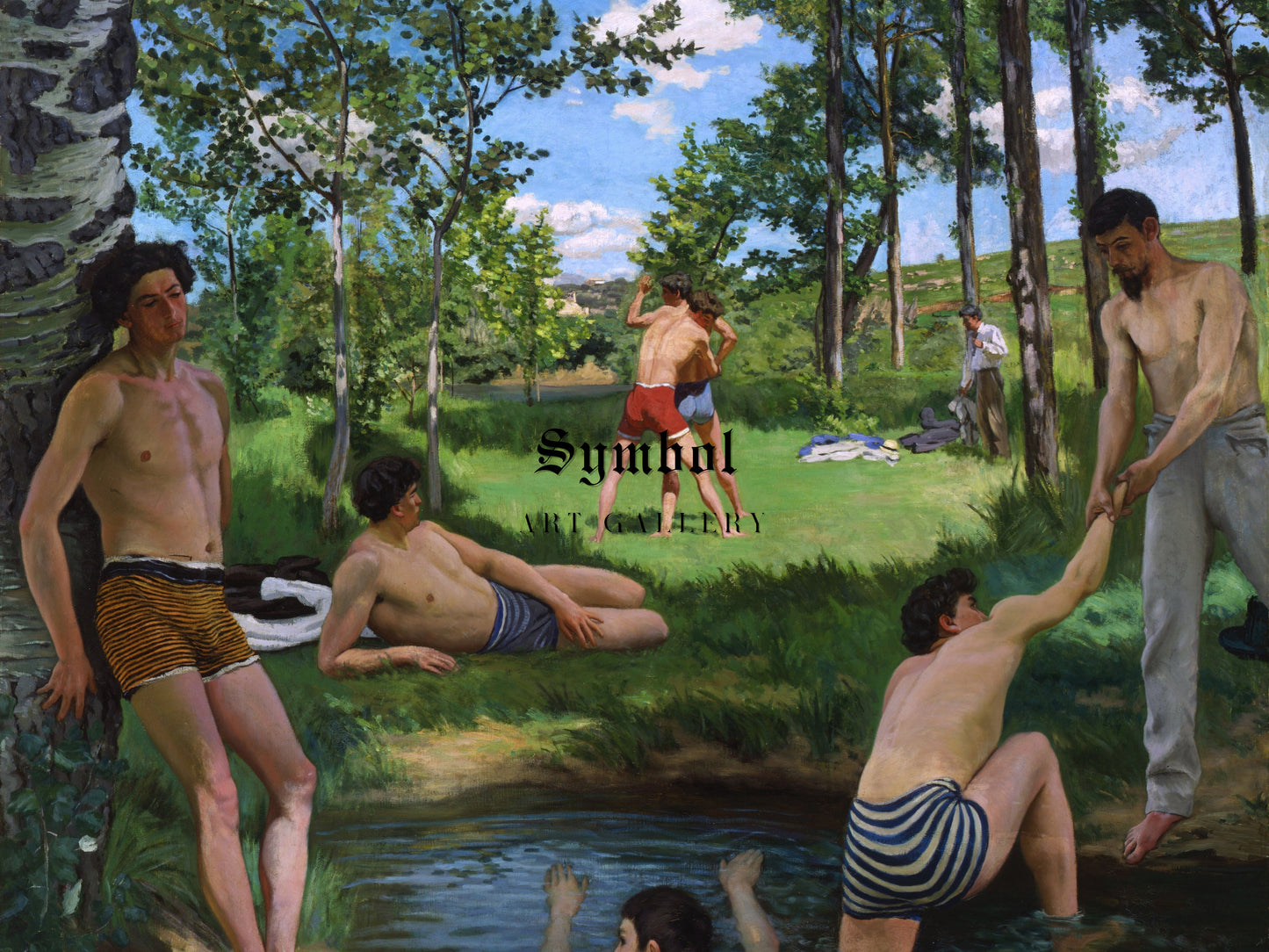 Summer Scene by Frédéric Bazille 1869, Wall Art Print, Fine Art Reproduction, Museum Quality Decor, Poster