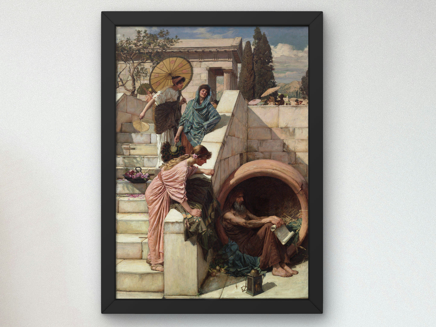 Diogenes by John William Waterhouse 1882, Wall Art Print, Fine Art Reproduction, Museum Quality Decor, Poster