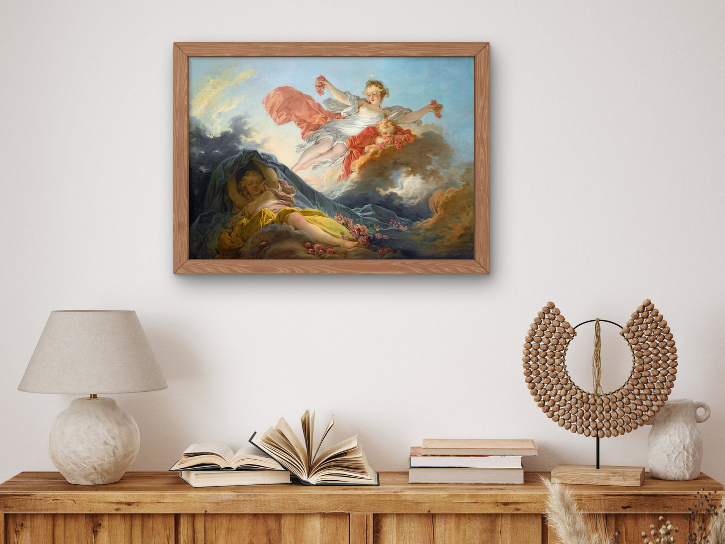 The Goddess Aurora Triumphing over Night by Jean Honoré Fragonard 1753, Wall Art Print, Fine Art Reproduction, Museum Quality Decor, Poster
