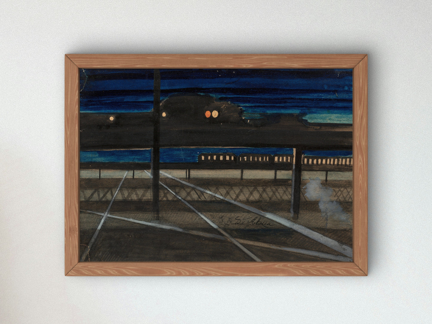Elevated Railroad by Joseph Stella 1920, Wall Art Print, Fine Art Reproduction, Museum Quality Decor, Poster