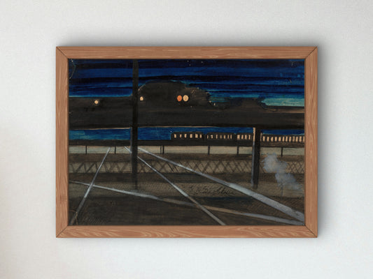 Elevated Railroad by Joseph Stella 1920, Wall Art Print, Fine Art Reproduction, Museum Quality Decor, Poster