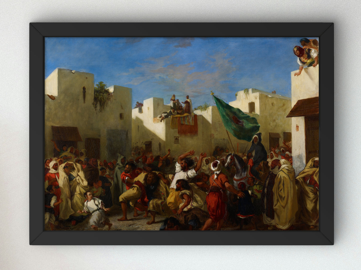 Fanatics of Tangier by Eugène Delacroix 1837, Wall Art Print, Fine Art Reproduction, Museum Quality Decor, Poster
