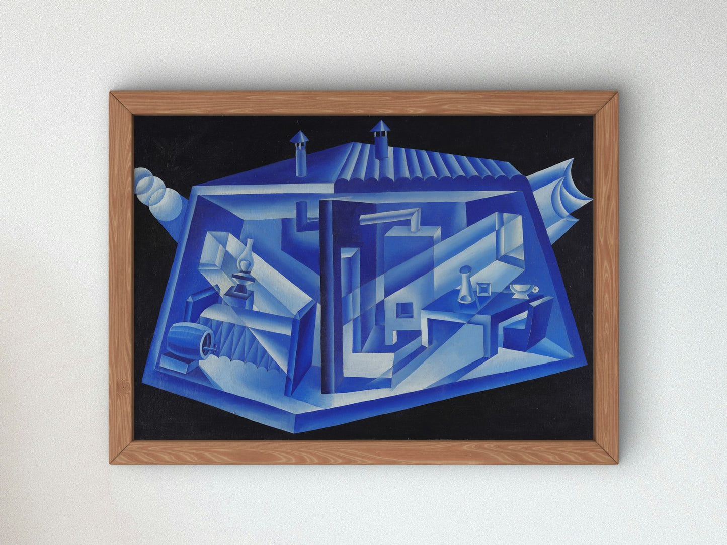 Prismi lunari by Fortunato Depero 1931, Wall Art Print, Fine Art Reproduction, Museum Quality Decor, Poster